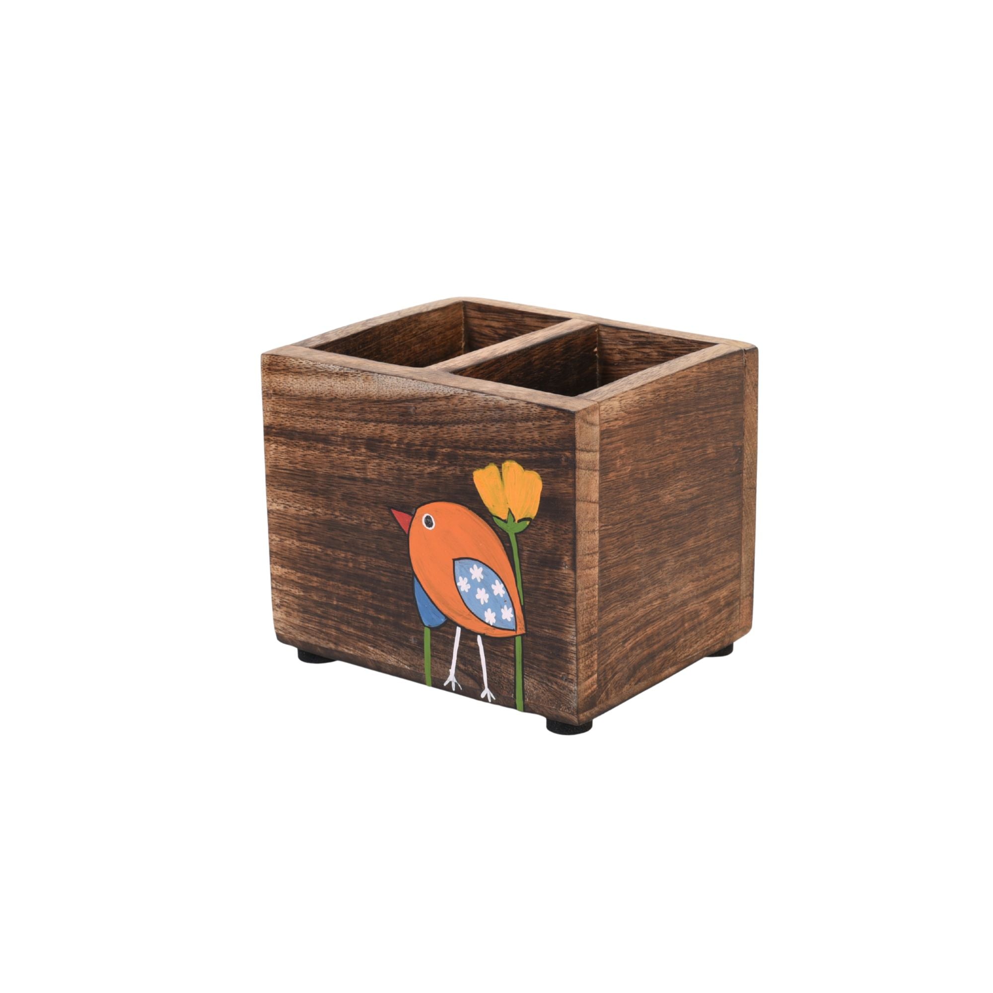 Gauraiya Bird & Bloom Cutlery Caddy