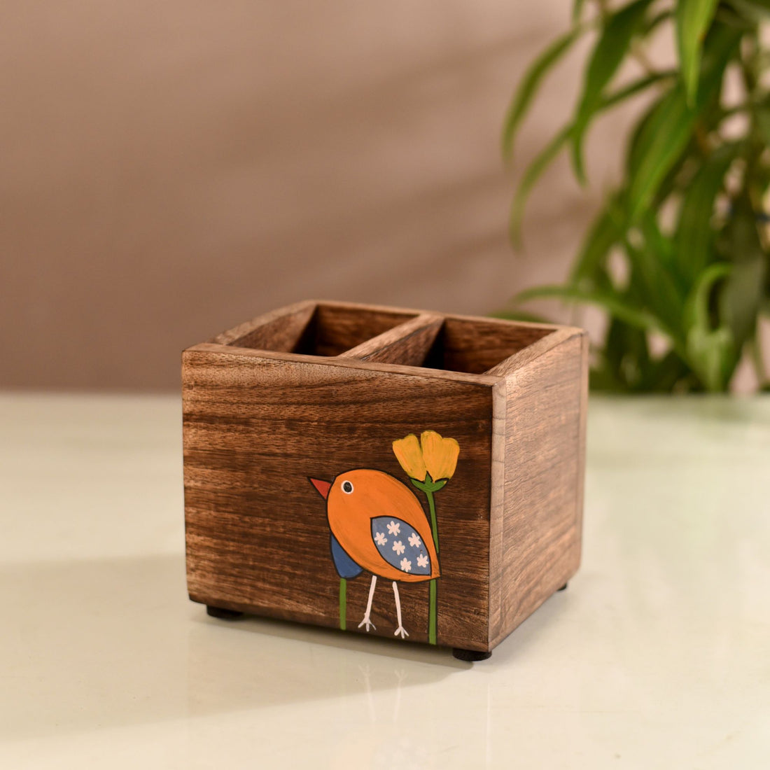 Gauraiya Bird & Bloom Cutlery Caddy