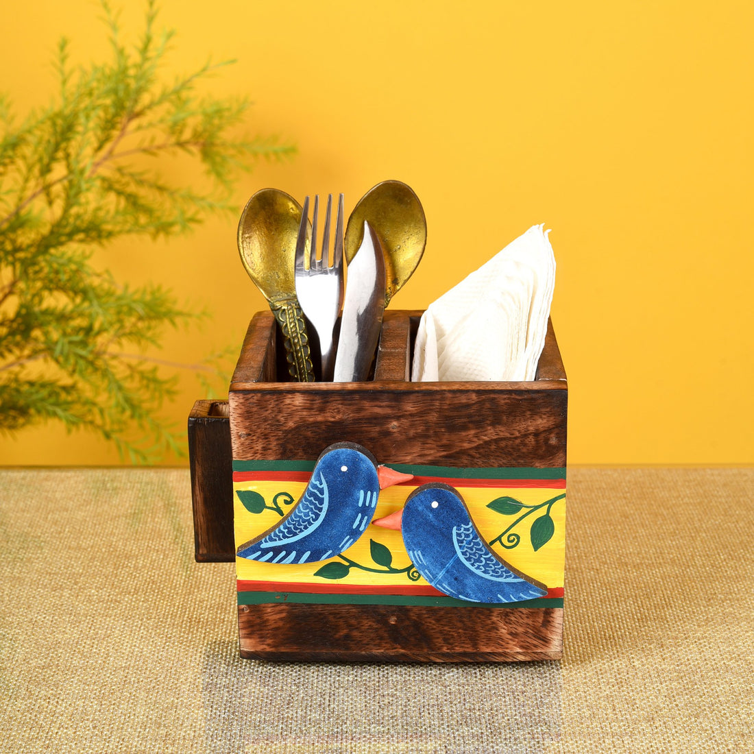 Love Birds Cutlery Holder Small (4.5x4x4)