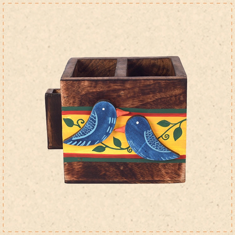 Love Birds Cutlery Holder Small (4.5x4x4)