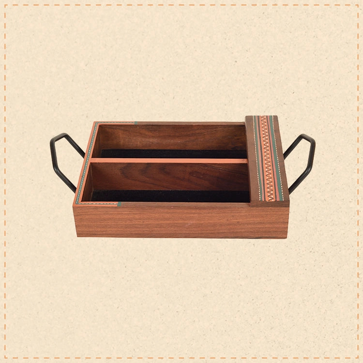 Handcrafted Cutlery Holder Box (12x7x2.5)