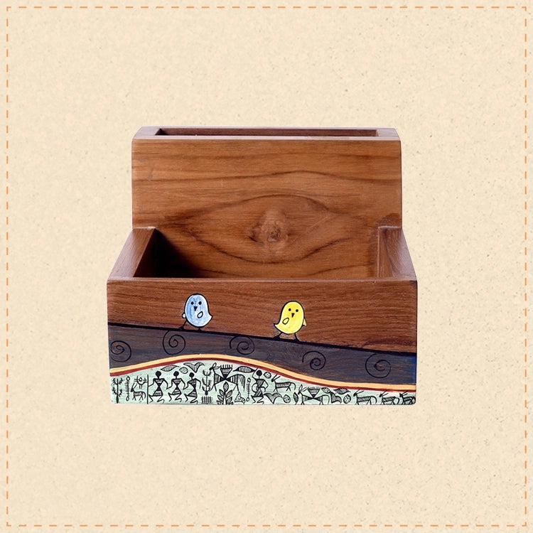 Warli Lifestyle Condiments Holder Box (6x6.5x4.5)