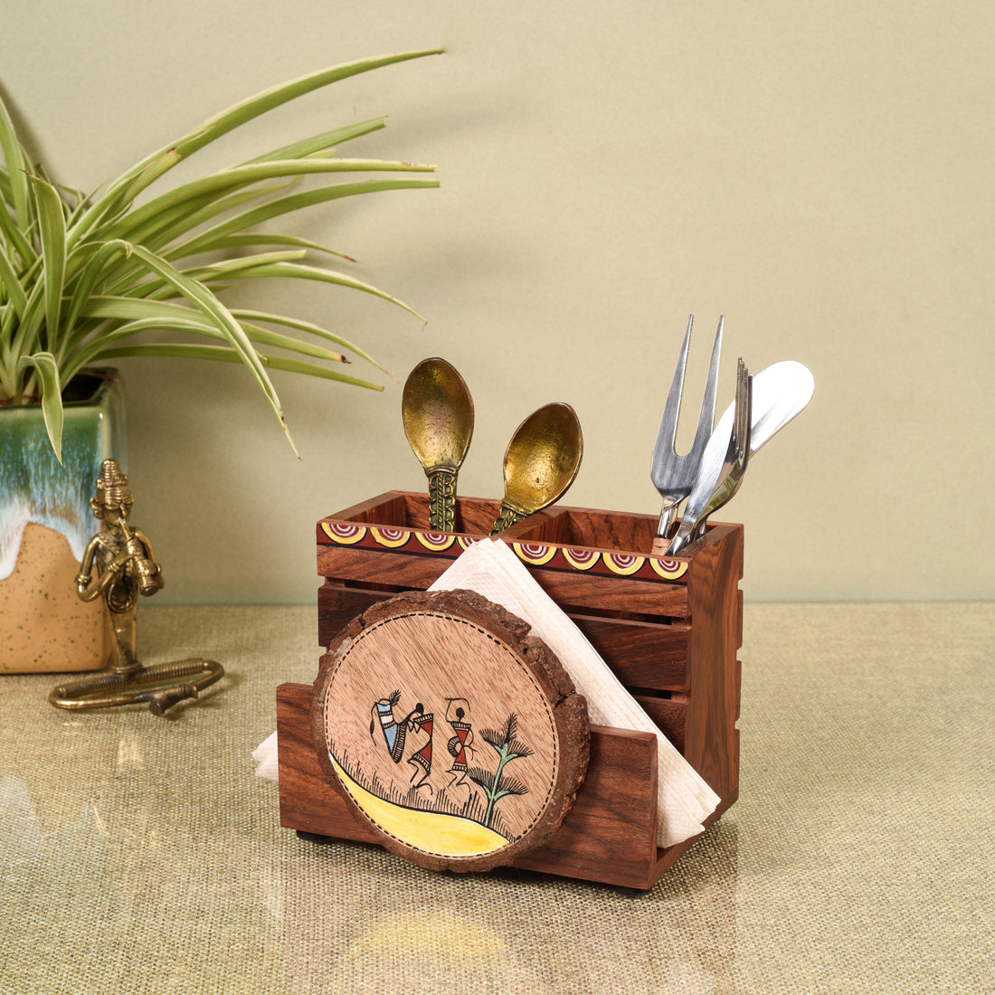 Warli Fusion Cutlery Holder