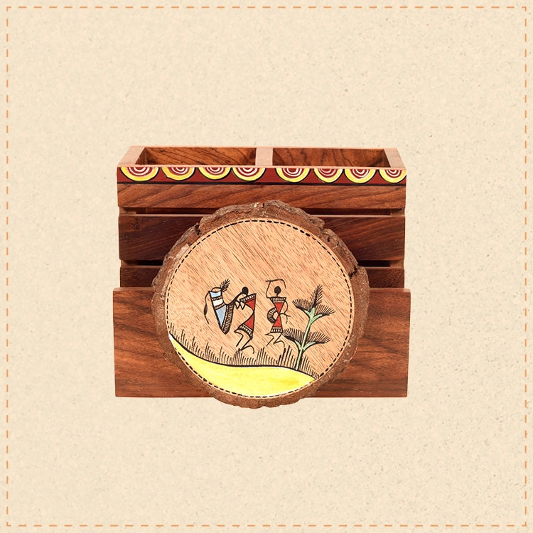Warli Fusion Cutlery Holder