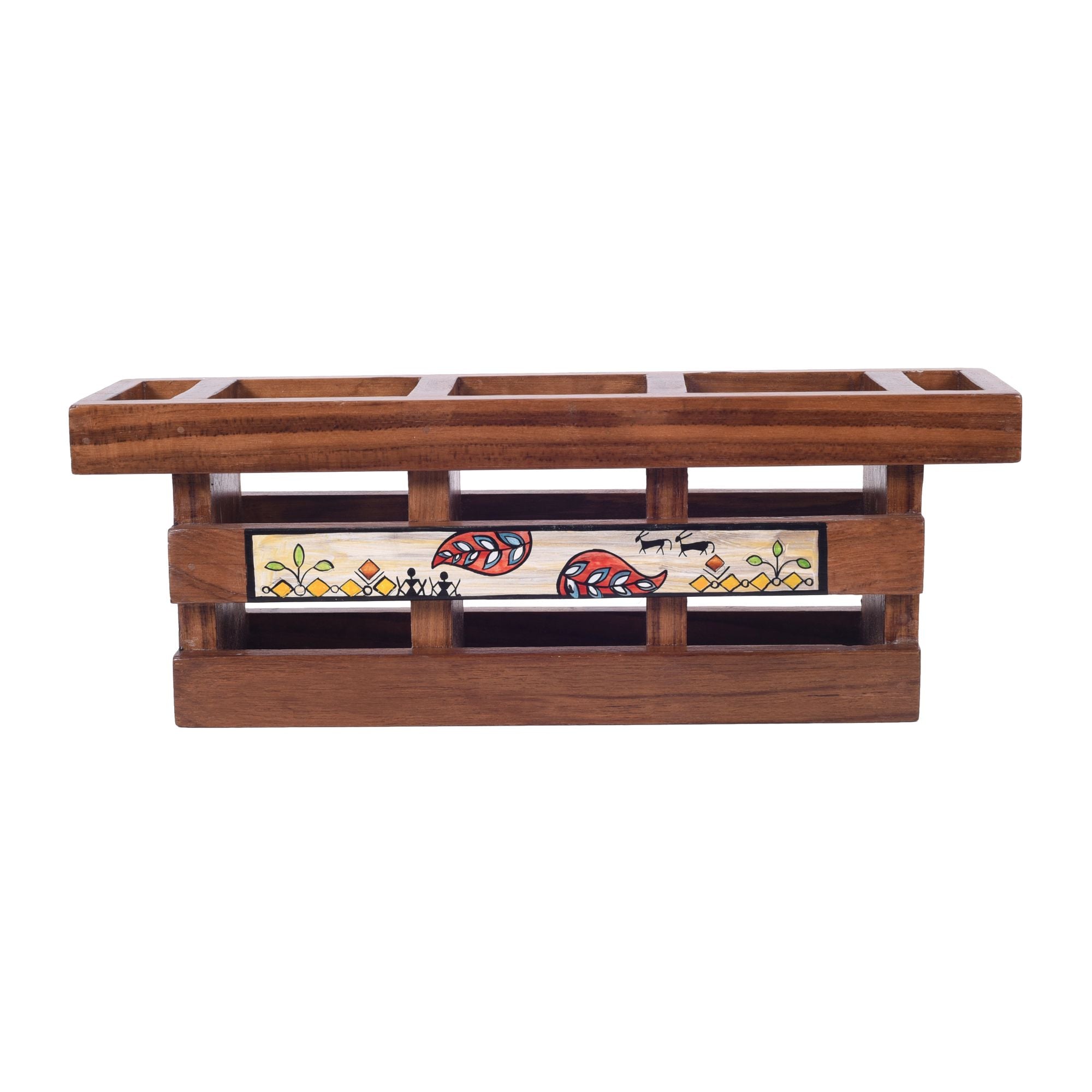 Handcrafted Flora Cutlery Storage Box  (12.5x3.5x4.5)