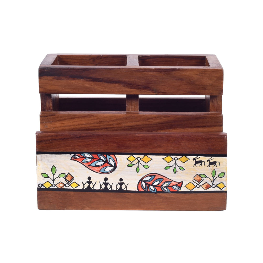 Warli Life Cutlery Holder Stand (6x4.5x4.5)