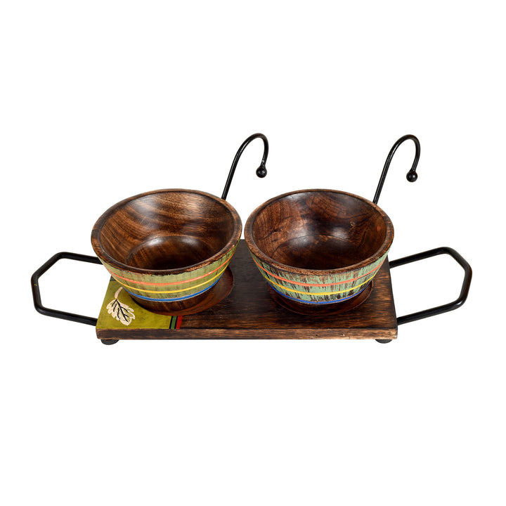 Hook-ed Snack Bowls So2 with rectangular Tray (small) (13.5x4.5x4.5)