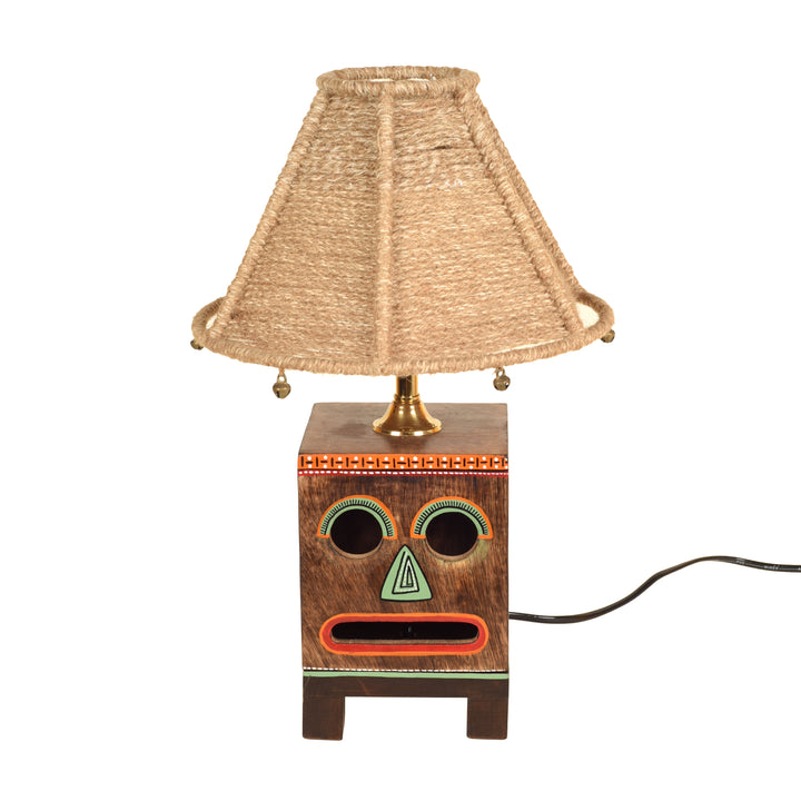 Happy Sammy Table Lamp W/Jute Shade (5x5x17)