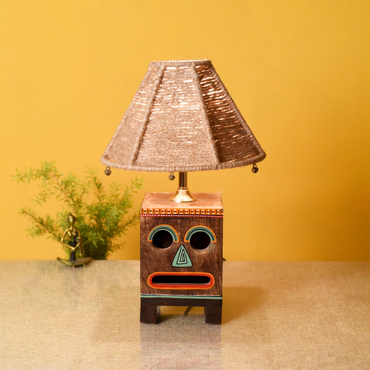 Happy Sammy Table Lamp W/Jute Shade (5x5x17)