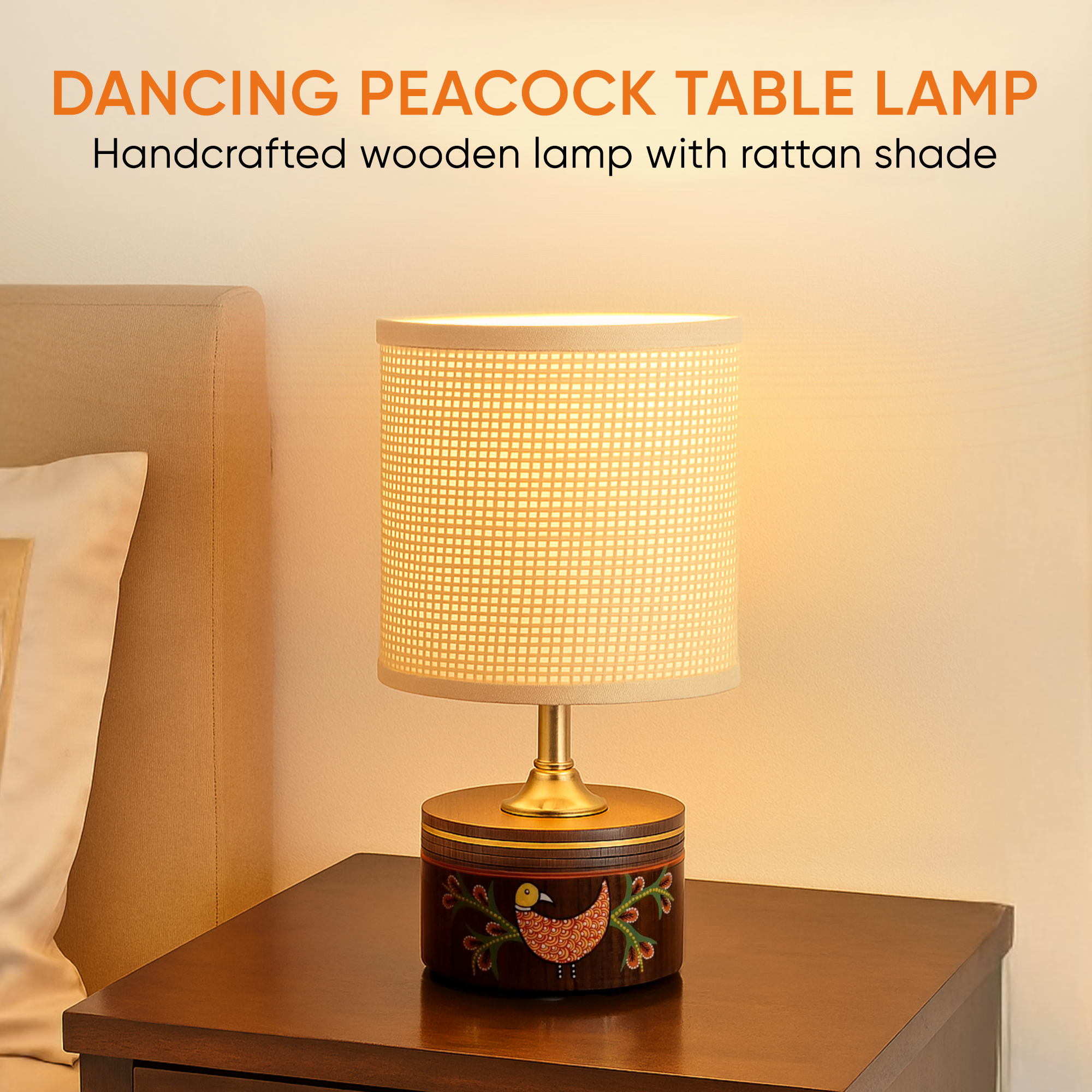 Dancing Peacock Table Lamp