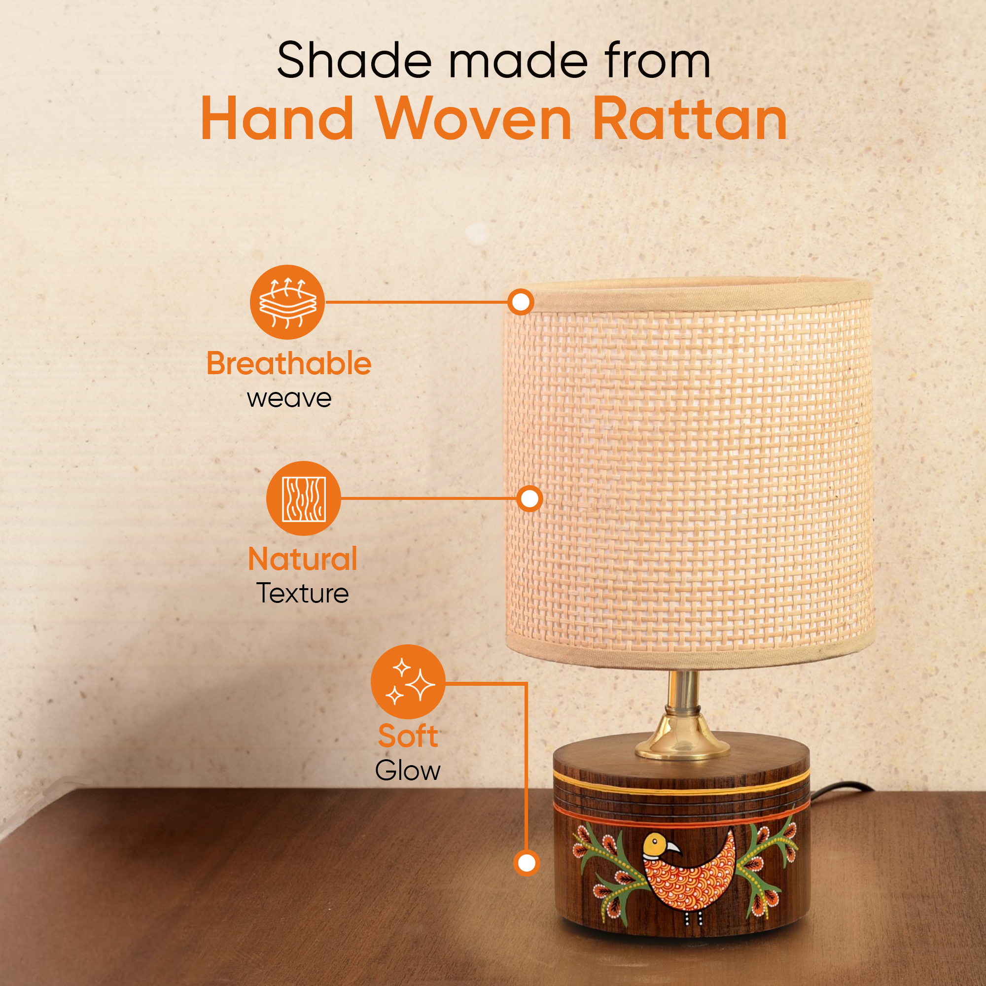 Dancing Peacock Table Lamp