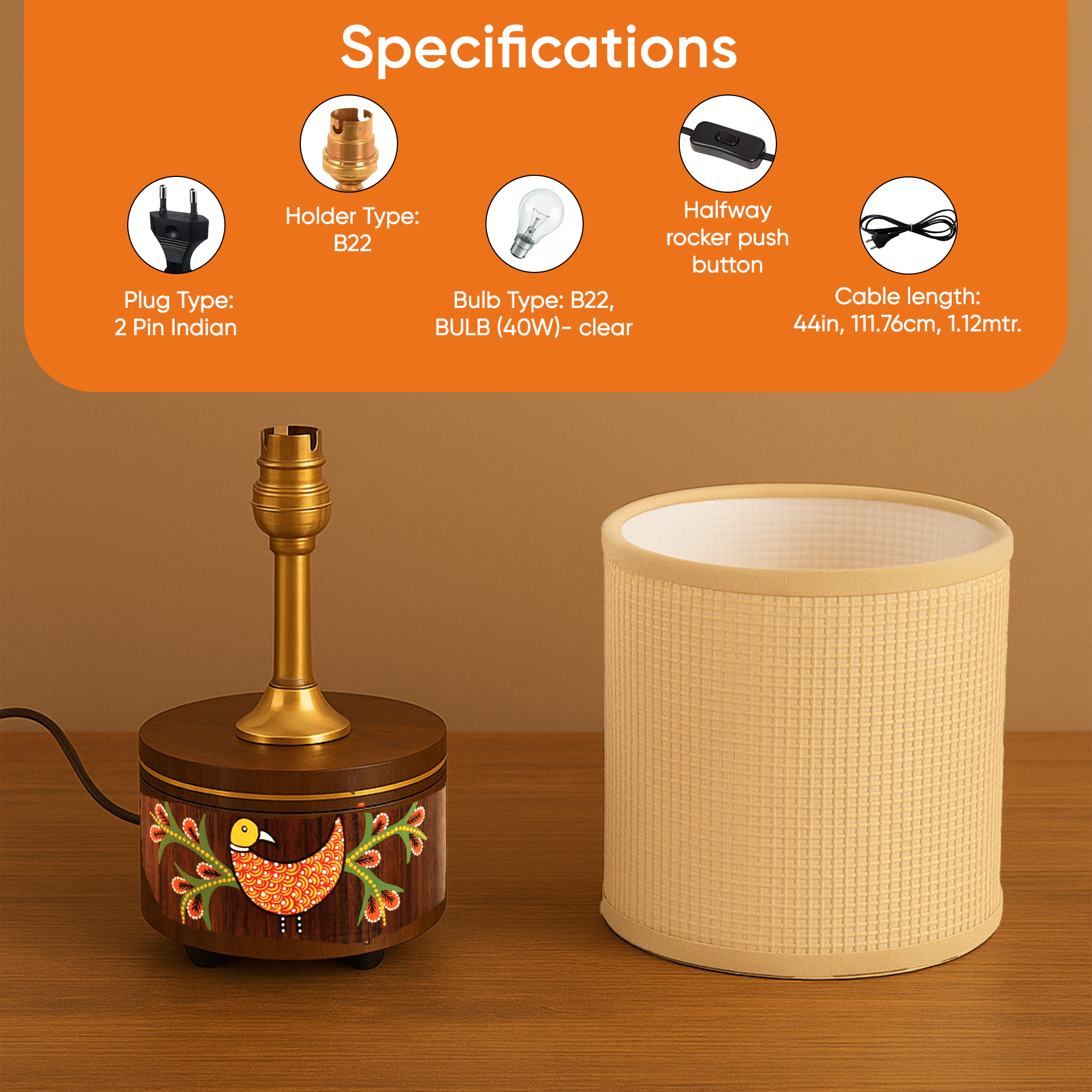 Dancing Peacock Table Lamp