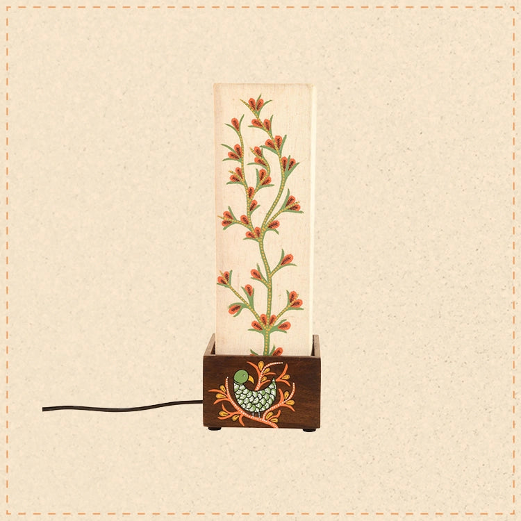 Birds in Tree Pillar Table Lamp