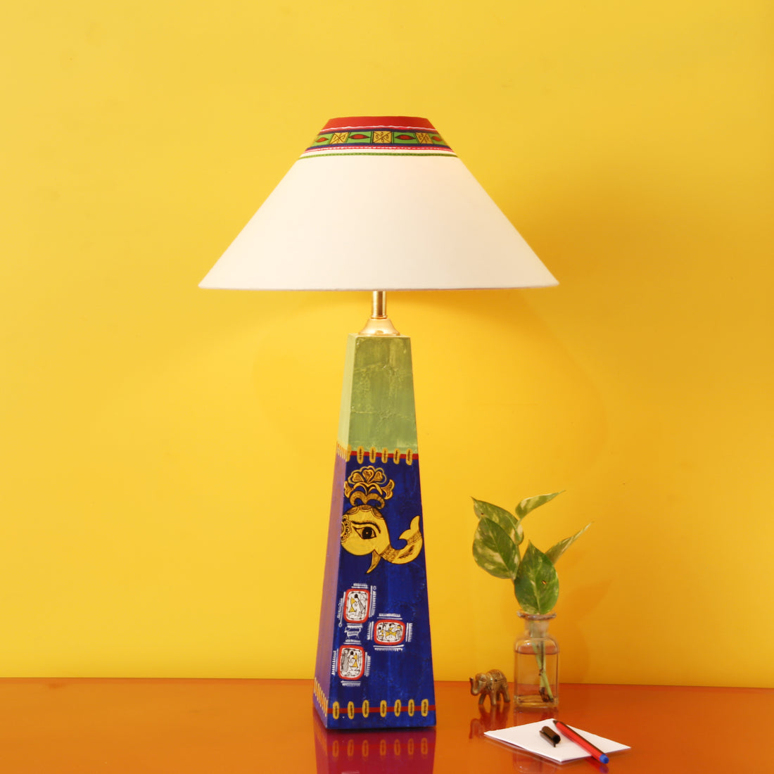 Madhubani Hand-Painted Table Lamp