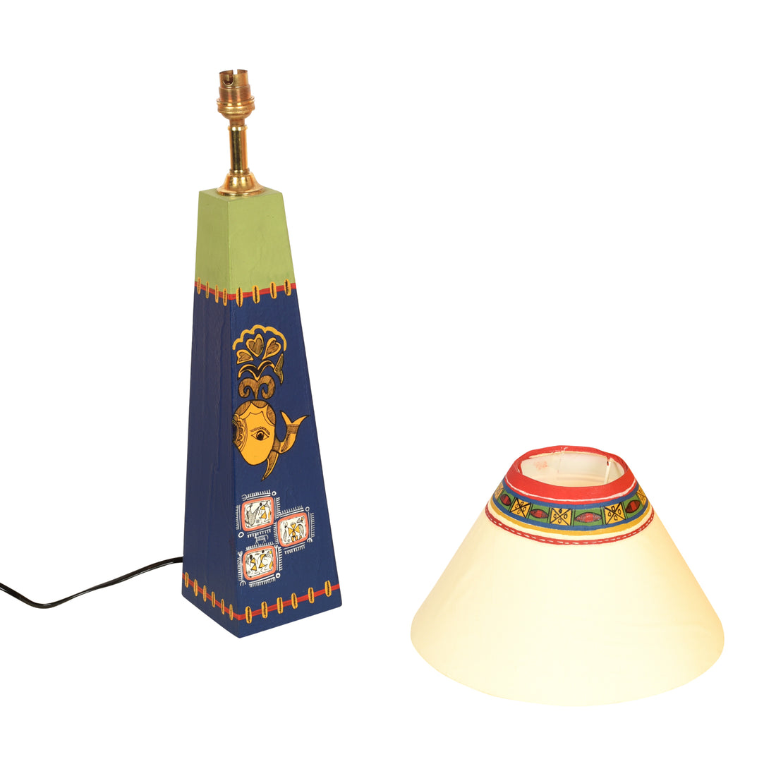 Madhubani Hand-Painted Table Lamp