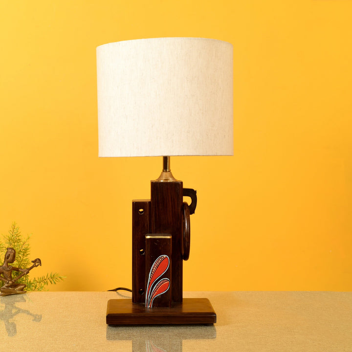 Walnut Flowers Table Lamp