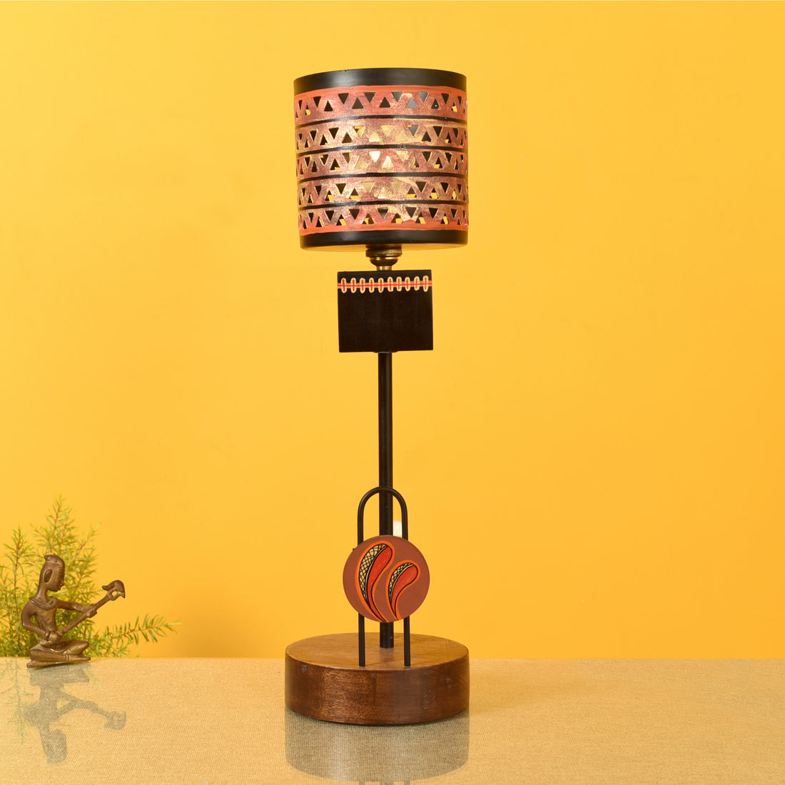 Orange Torch Pillar Lamp