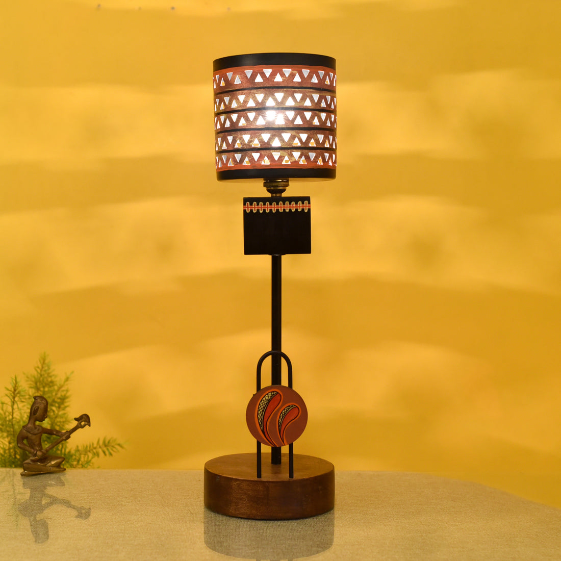 Orange Torch Pillar Lamp