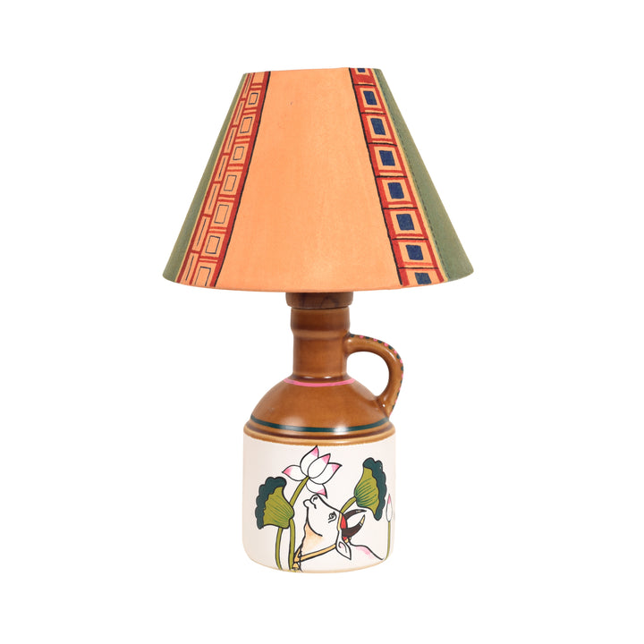 Earthy Elegance Ceramic Lamp & Shade