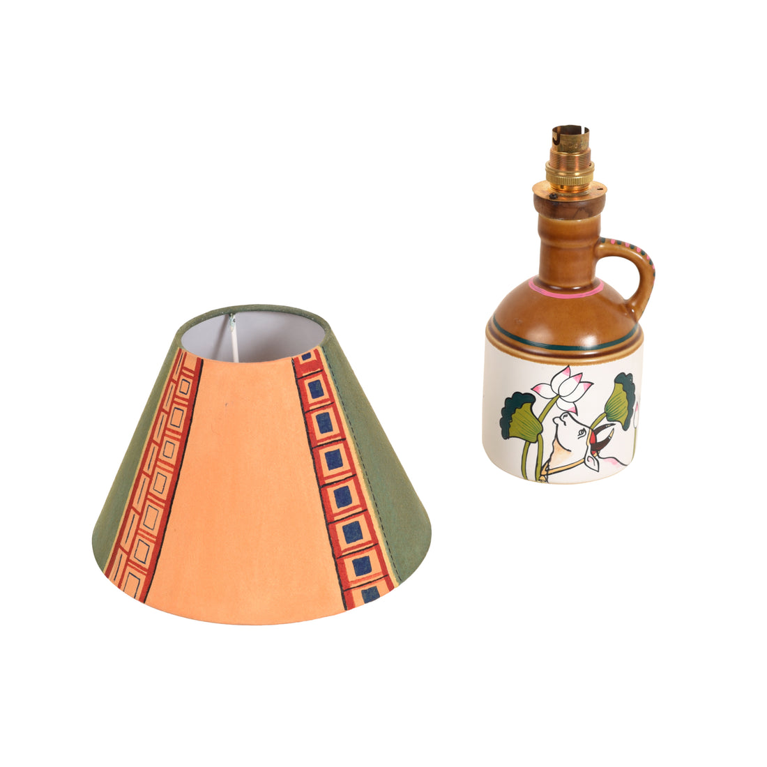 Earthy Elegance Ceramic Lamp & Shade