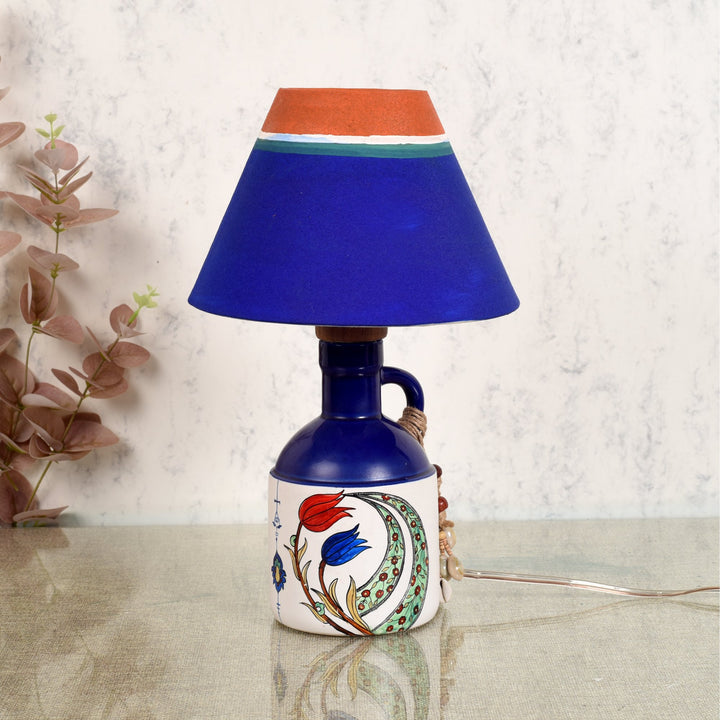 Ivory Glow Ceramic Lamp & Shade