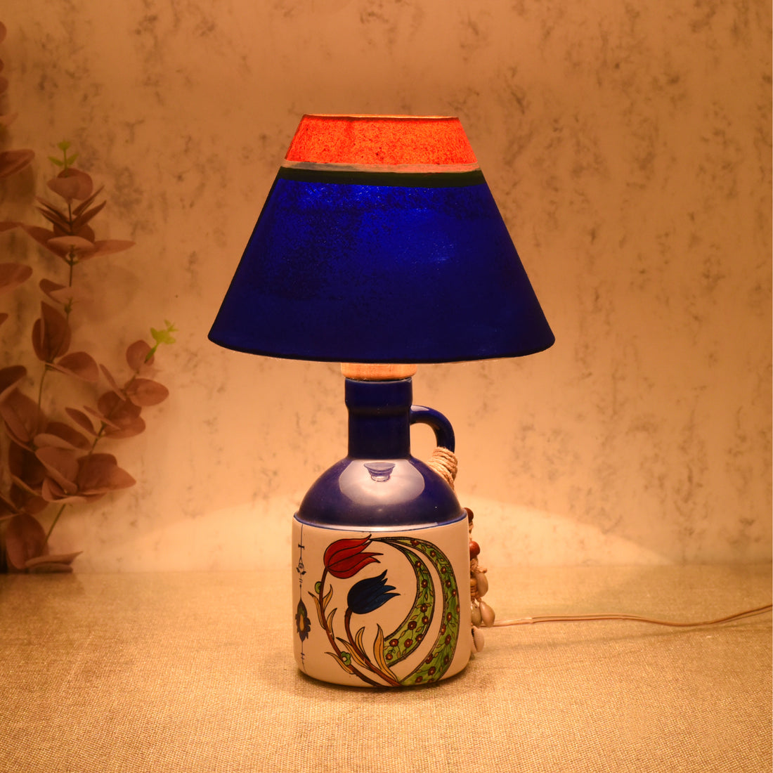 Ivory Glow Ceramic Lamp & Shade