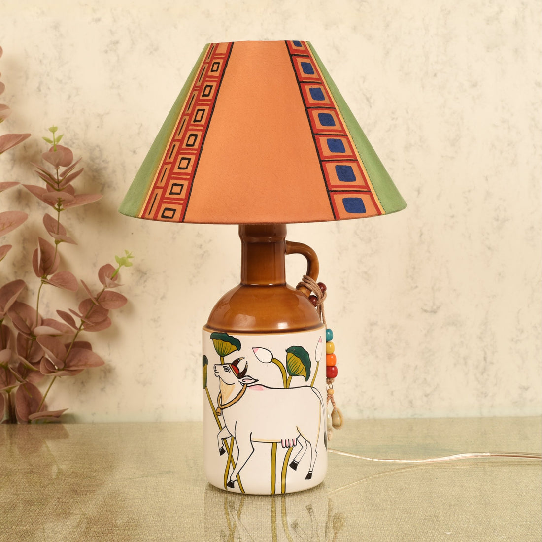 Royal Beige Radiance Ceramic Lamp & Shade