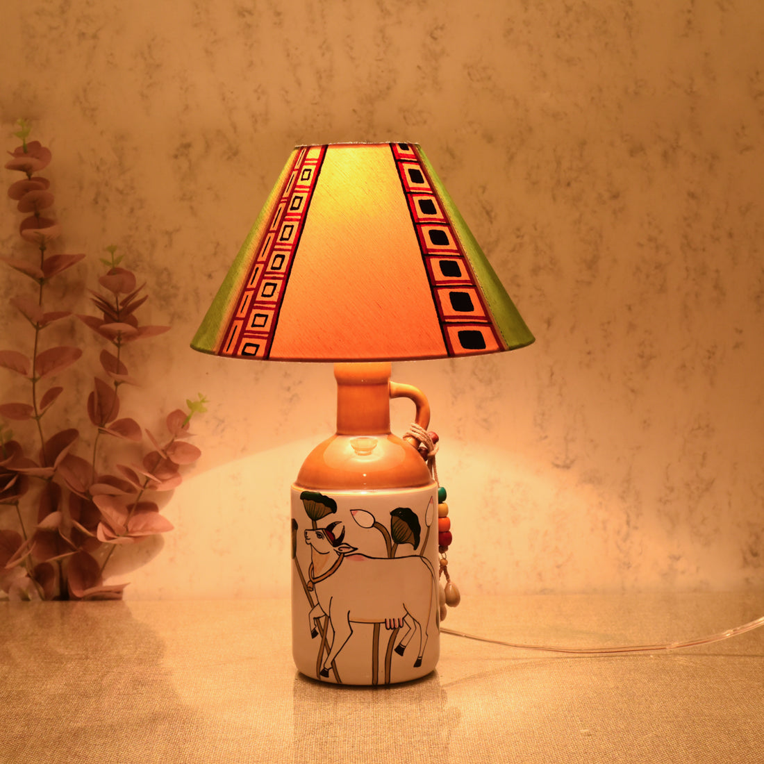 Royal Beige Radiance Ceramic Lamp & Shade