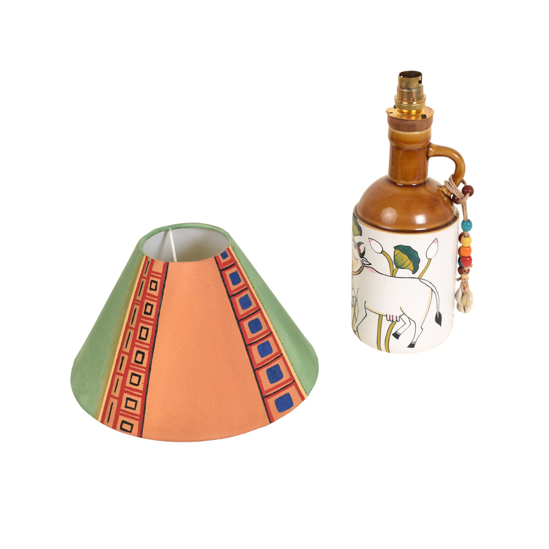 Royal Beige Radiance Ceramic Lamp & Shade