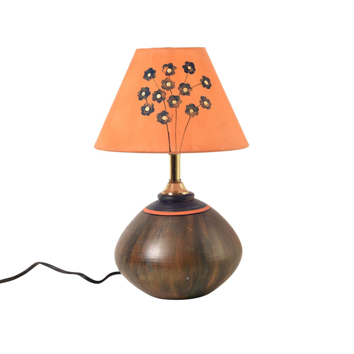 Earthen Glow Terracotta Lamp with Shade