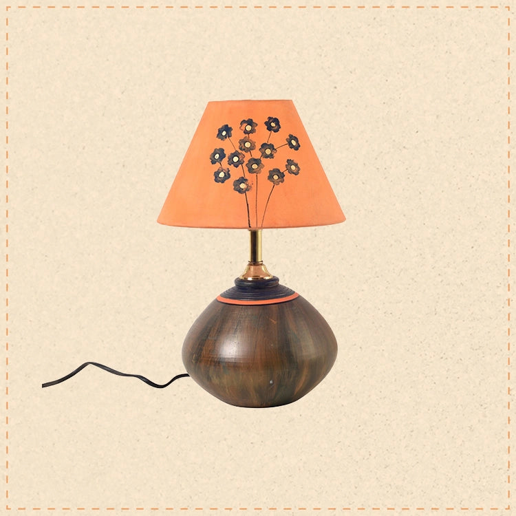 Earthen Glow Terracotta Lamp with Shade