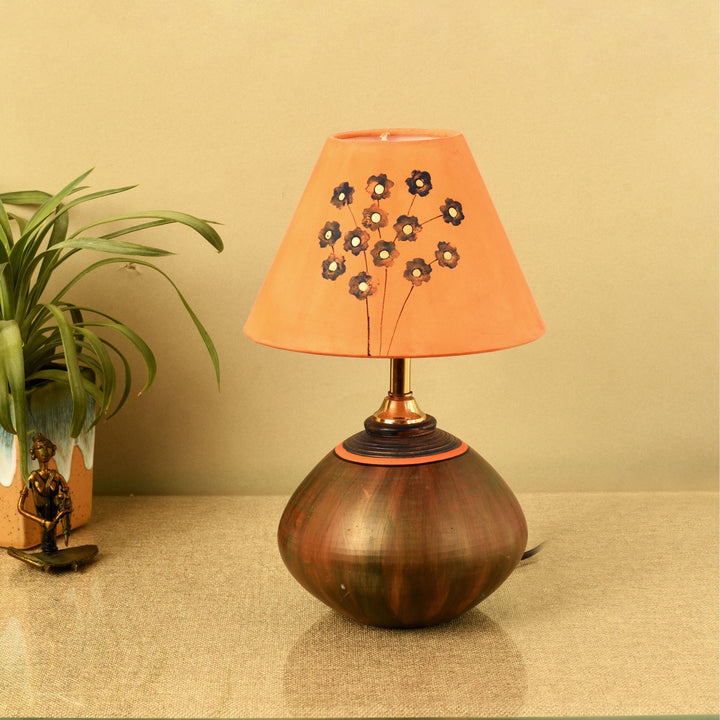 Earthen Glow Terracotta Lamp with Shade