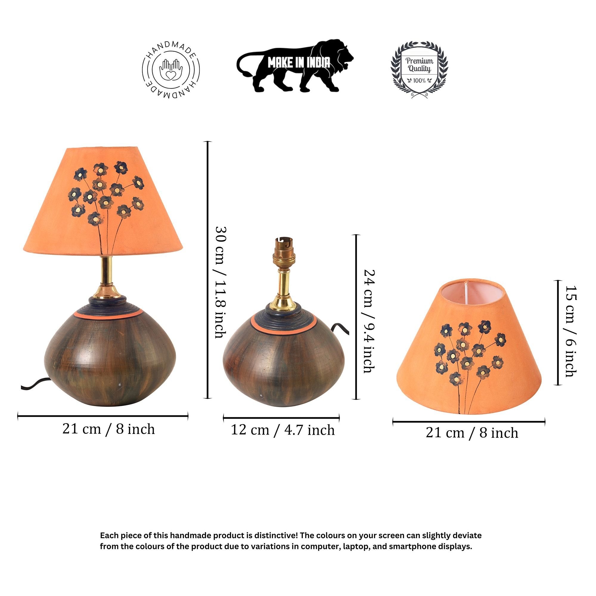Earthen Glow Terracotta Lamp with Shade