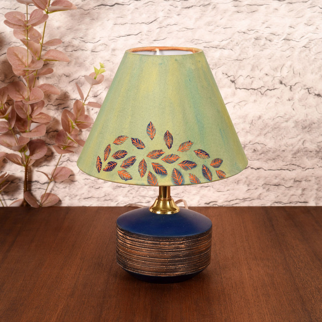 Ocean Mist Terracotta Table Lampshade ( 8x8x12)