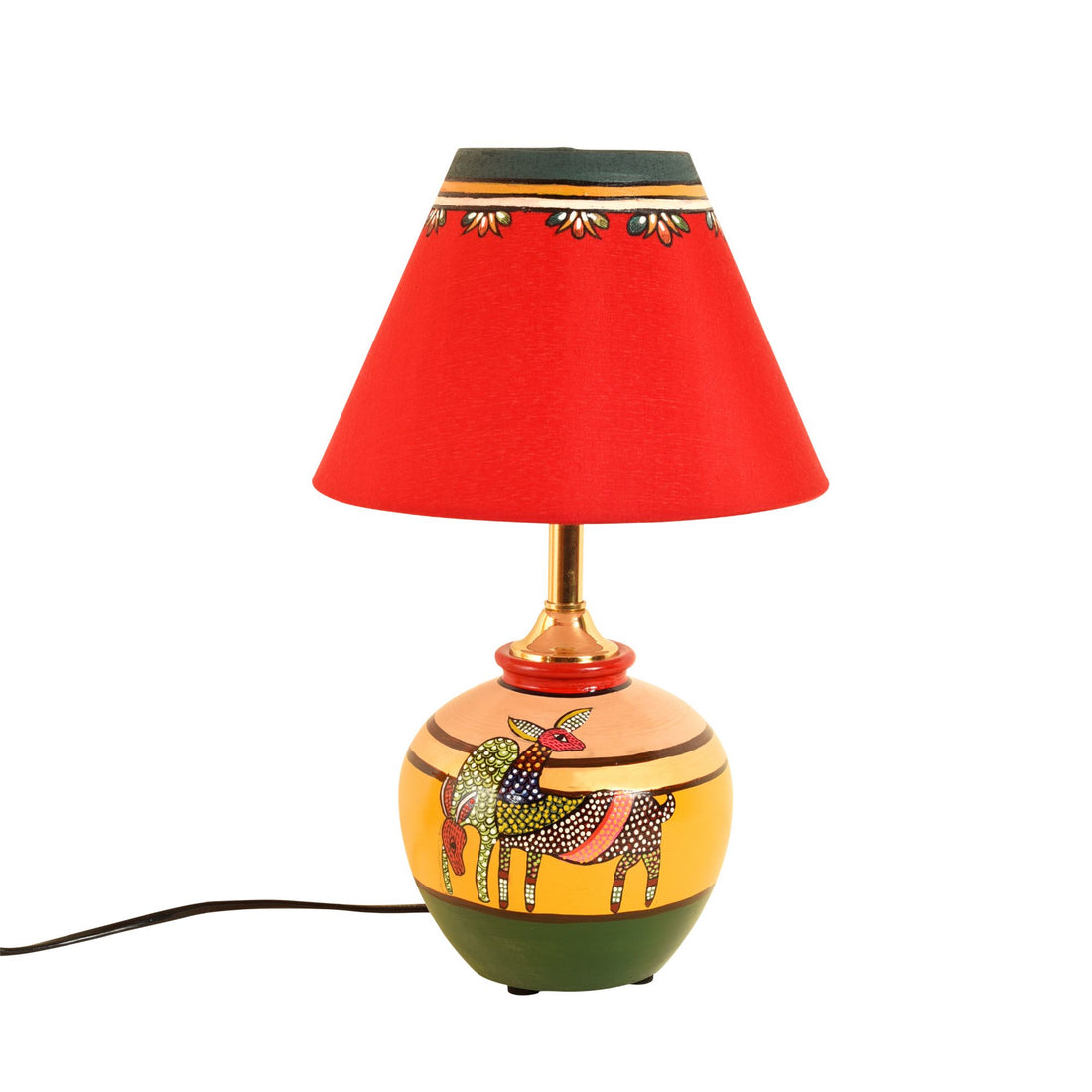 Delightful Deers Matki Table Lamp