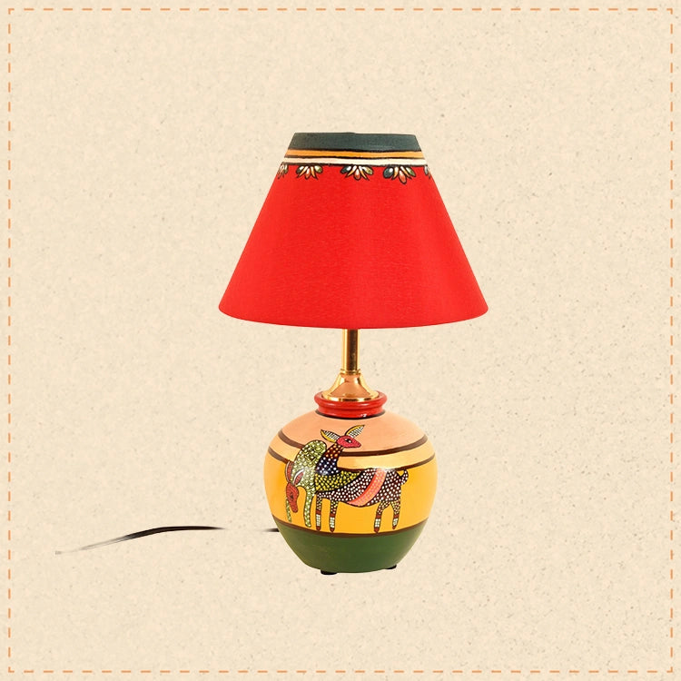 Delightful Deers Matki Table Lamp