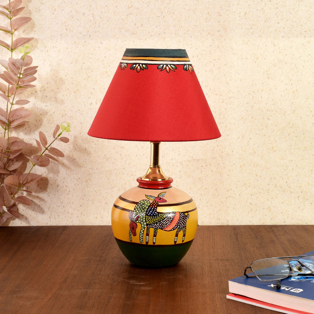 Delightful Deers Matki Table Lamp