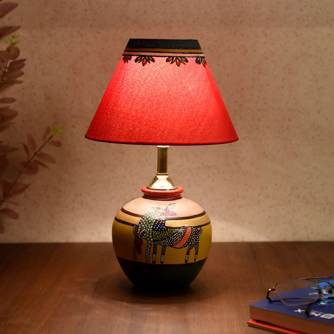 Delightful Deers Matki Table Lamp