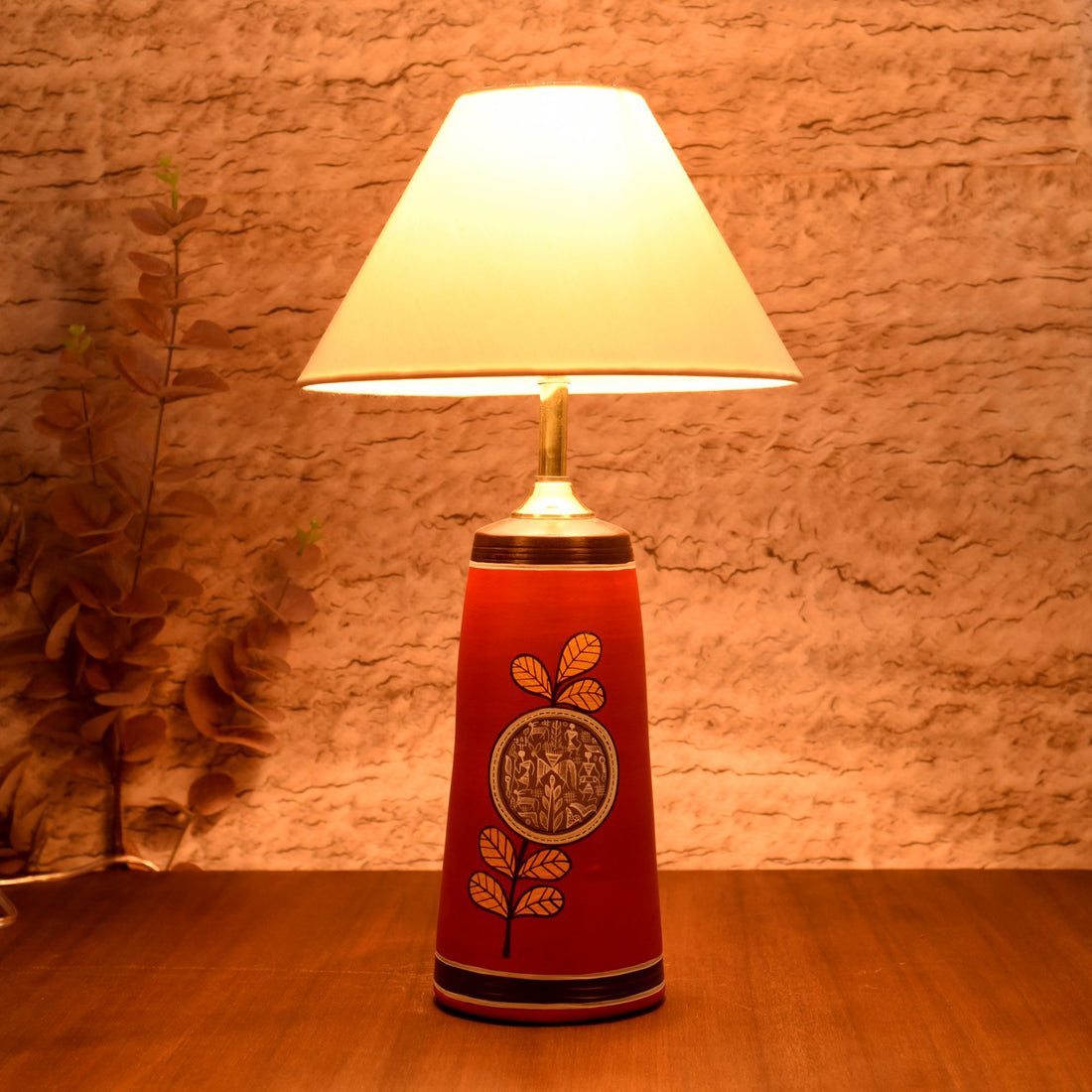 Red Ember Terracotta Table Lampshade (10x10x19)