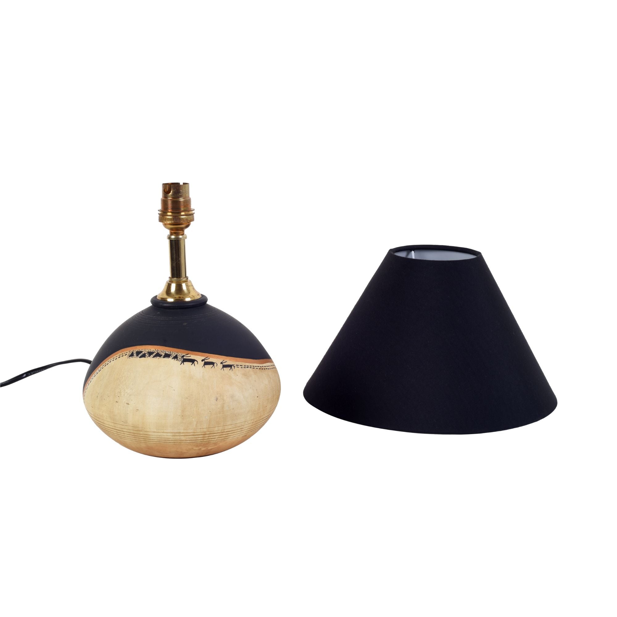 Midnight's secret table lamp with shade (10x10x12.2)