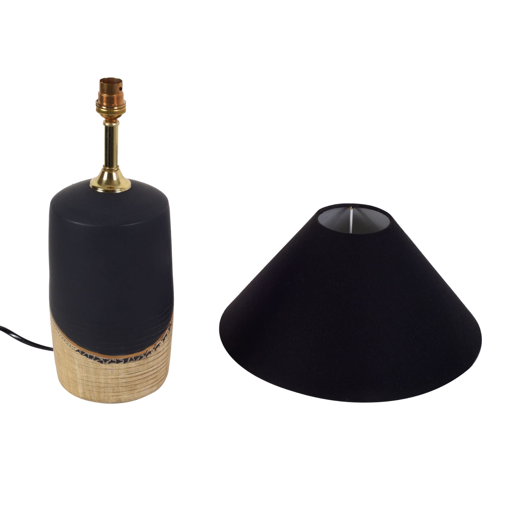 Midnight's secret table lamp with shade (13x13x18)