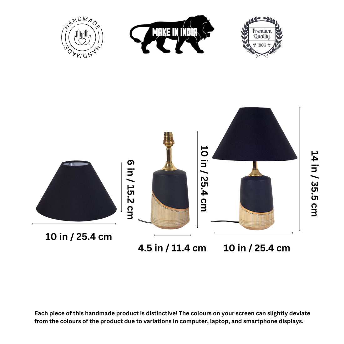 Midnight's secret table lamp with shade (10x10x14)