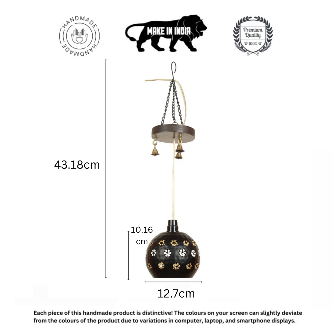 Star-1 Dome Shaped Pendant Lamp In Black