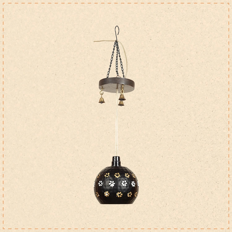 Star-1 Dome Shaped Pendant Lamp In Black