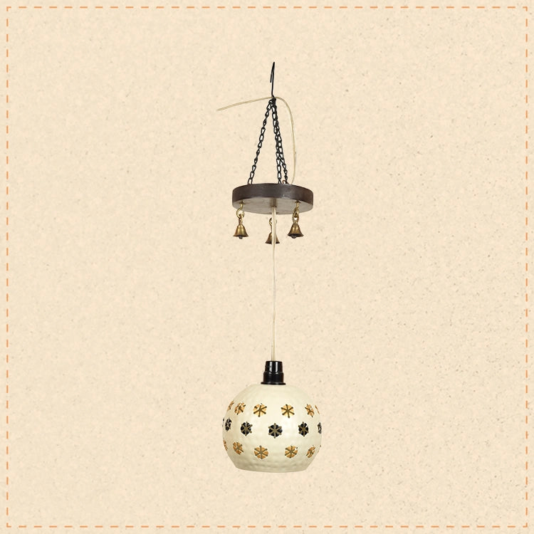 Star-1 Dome Shaped Pendant Lamp In White
