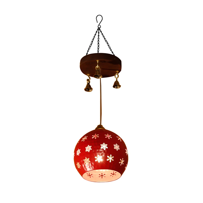 Star-1 Dome Shaped Pendant Lamp In Red