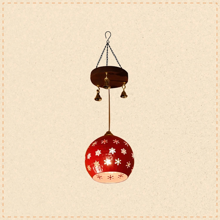 Star-1 Dome Shaped Pendant Lamp In Red