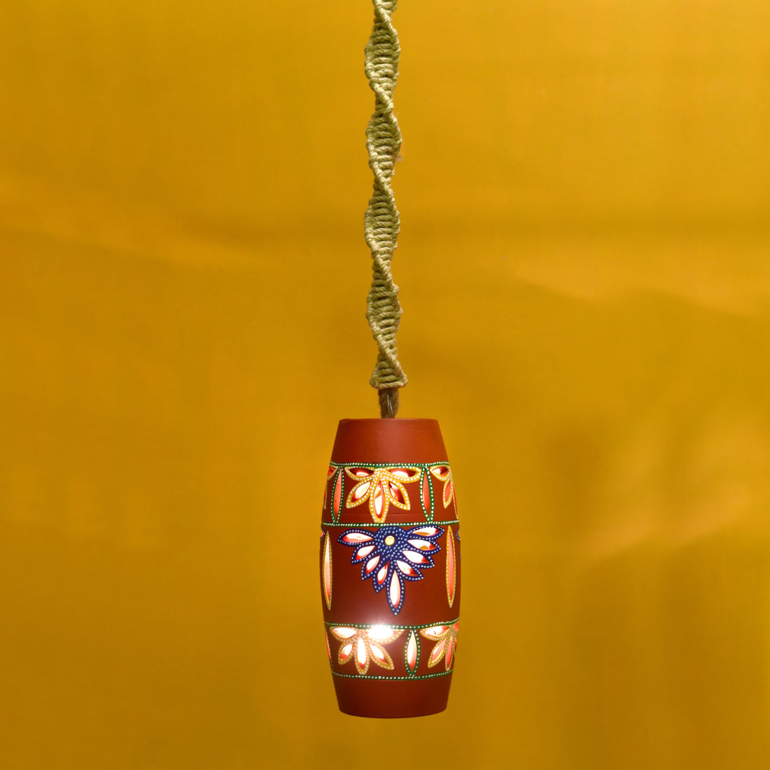 Reno-A Terracotta Pendant Lamp In Red