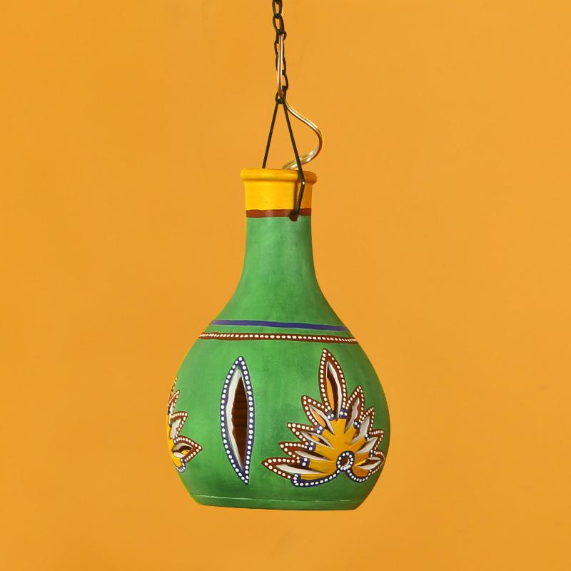 Ruso-D Terracotta Pendant Lamp In Emerald Green