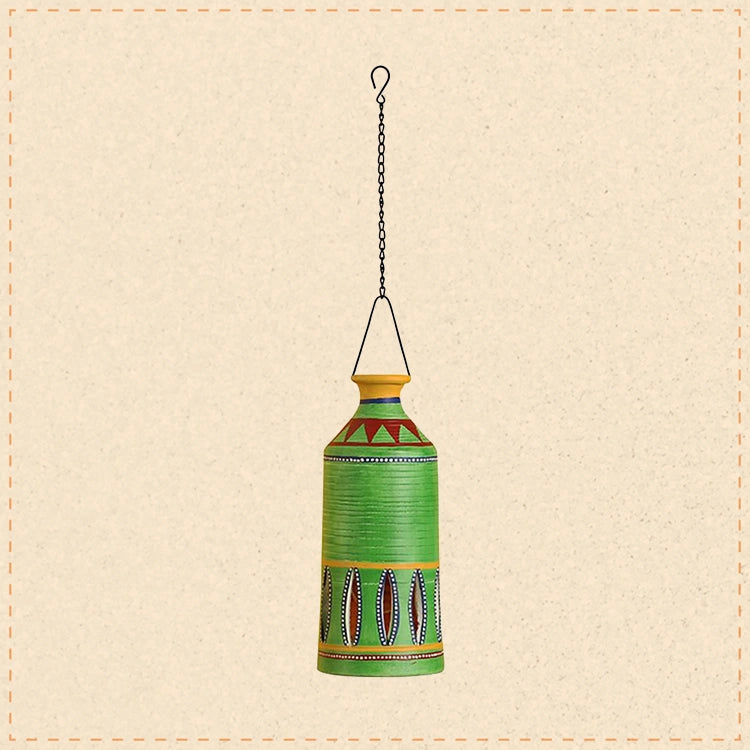 Roma-D Terracotta Pendant Lamp In Lemon Green